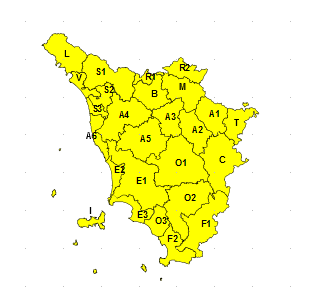 Pioggia, vento e mareggiate, codice giallo per giovedì 28 marzo